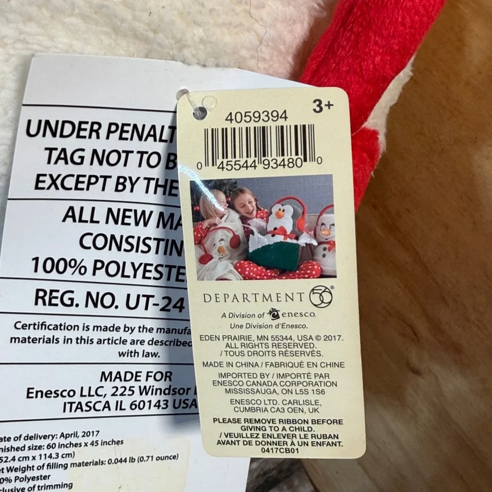 Department 56 Snowpinions Snow Throw Snowman Fleece Throw
